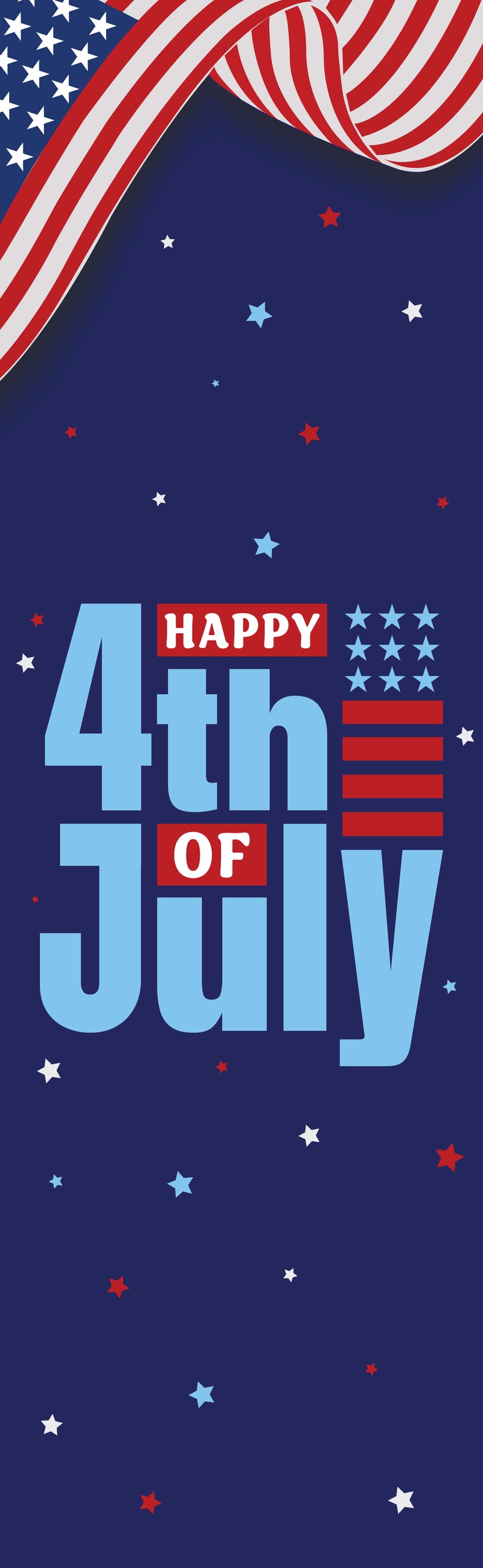 Stars & Stripes Single Vinyl Banner