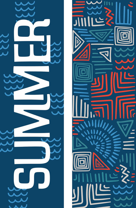 Summer - Geometric Pattern Double Vinyl Banner
