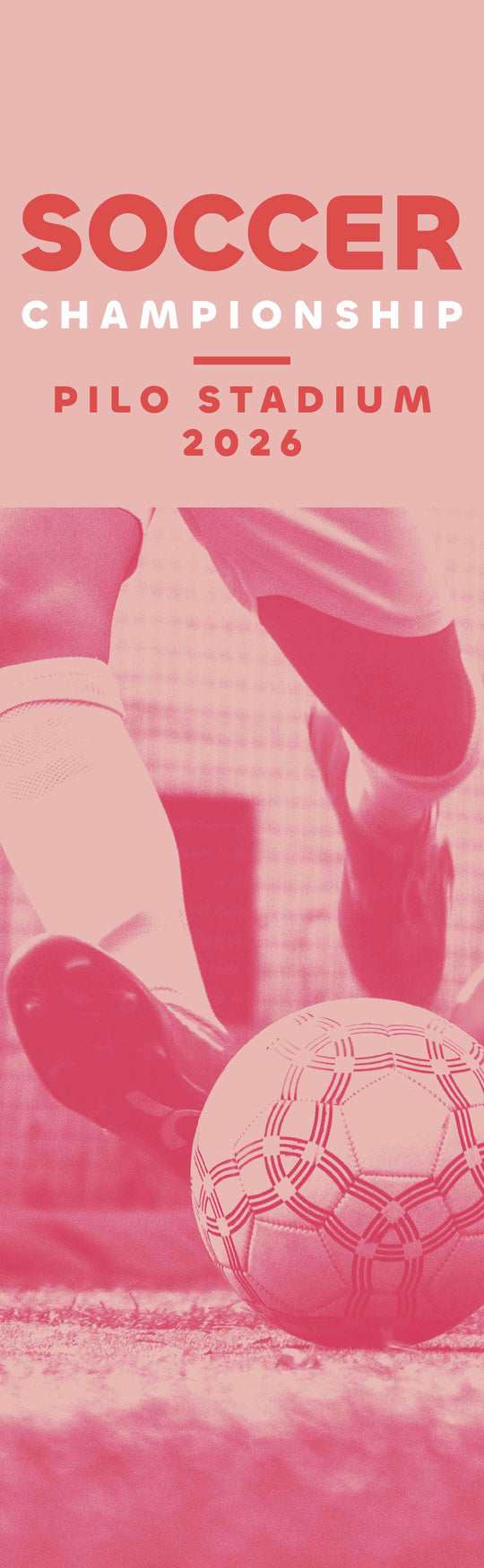Soccer Pink Single Vinyl Banner