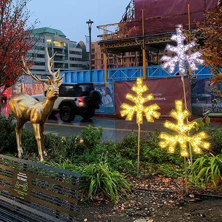 Dekra-Lite Warm & Cool White Tana Snowflake Trees Outdoor Display