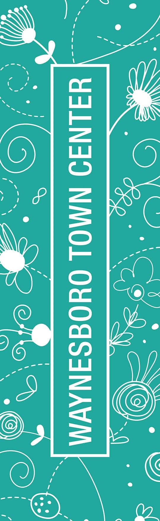 Teal Shopping Single Vinyl Banner