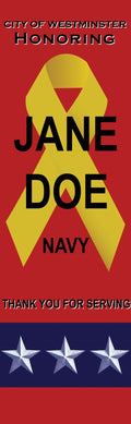 Three Star Honors Single Vinyl Banner Dekra-Lite
