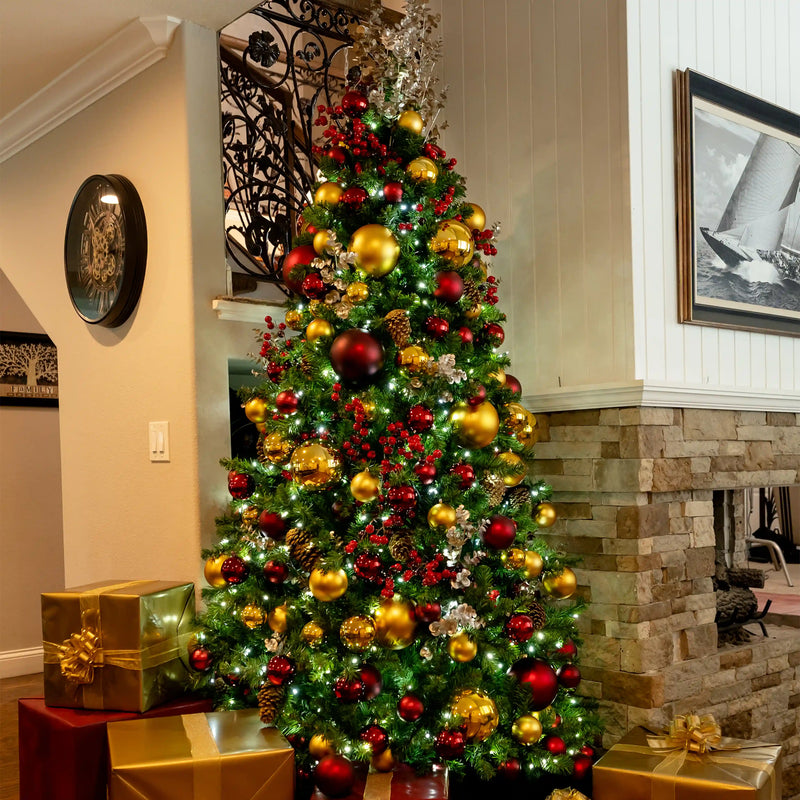 Traditional Tidings Pre-Decorated Trees