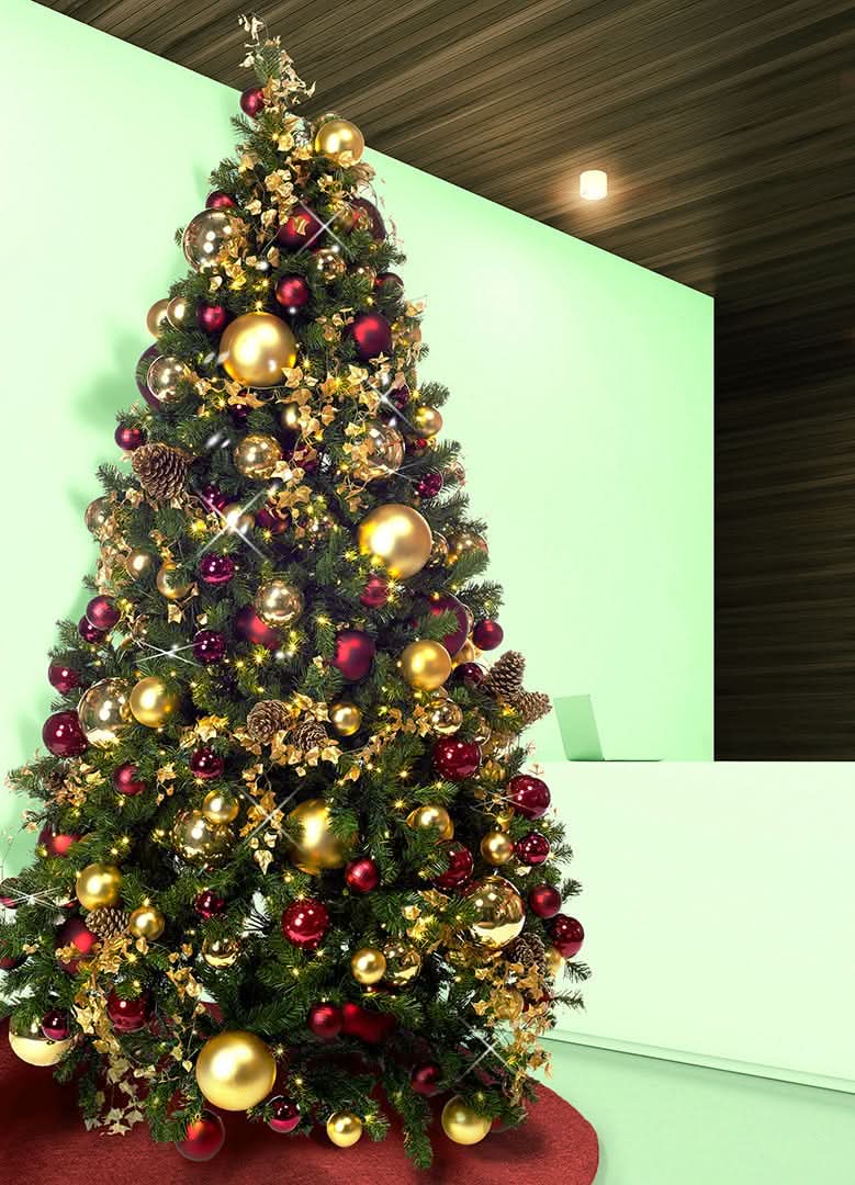 Traditional Tidings Pre-Decorated Trees