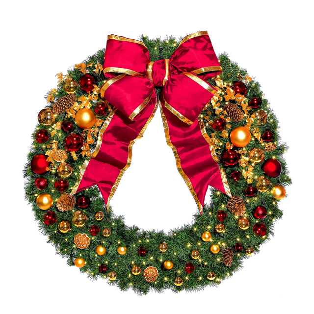 Traditional Tidings Pre-Decorated Wreaths