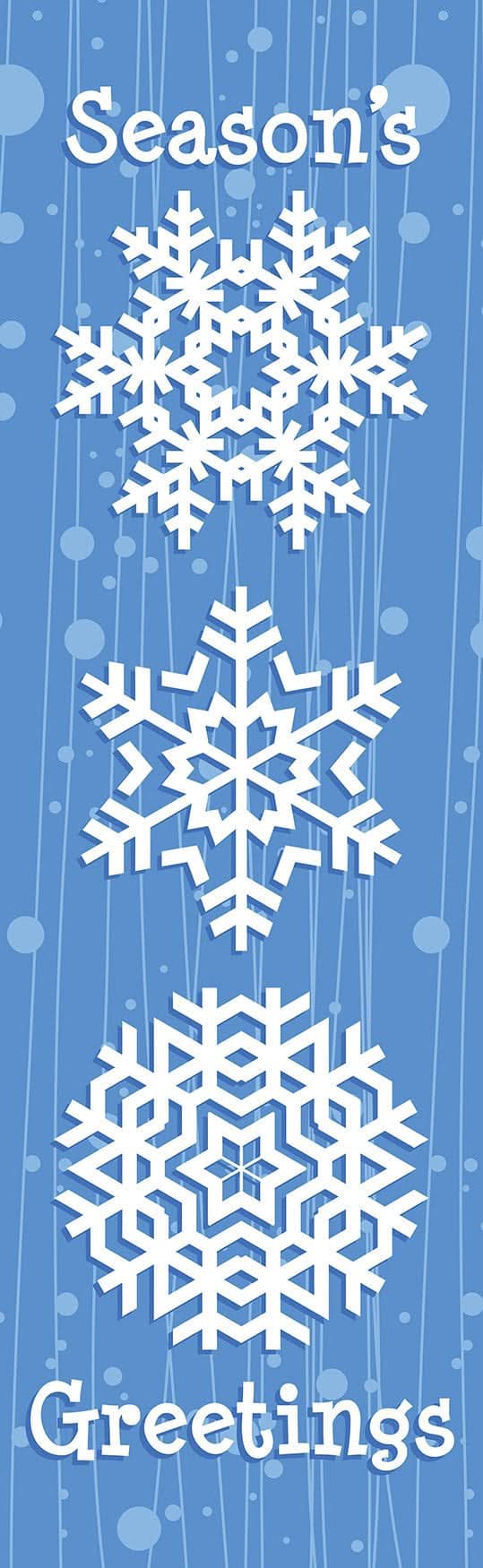 Triple Snowflake Single Vinyl Banner
