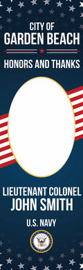 U.S. Navy Honor and Thank you Single Vinyl Banner Dekra-Lite