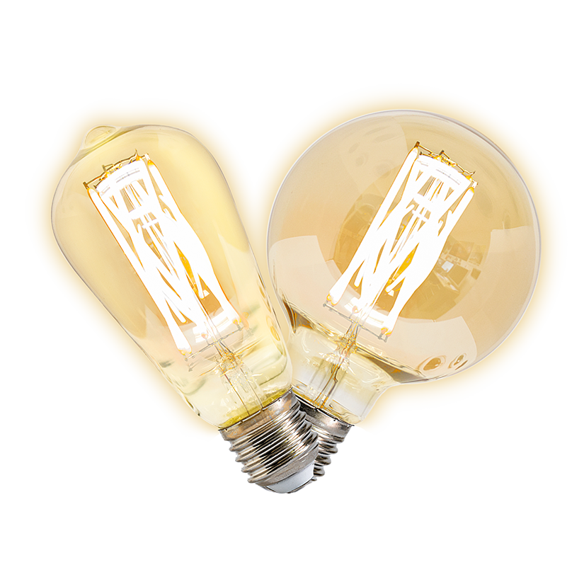 Dekra-Lite Tinted Edison & Globe Vintage LED Bulbs with 6 LEDs
