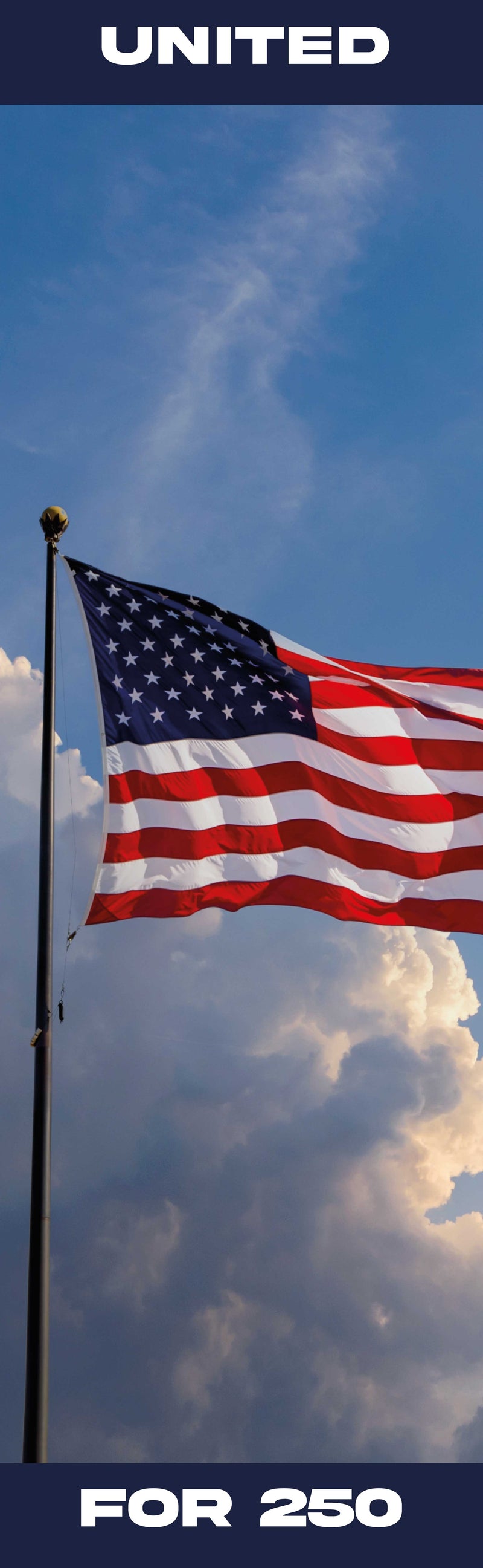 Waving Flag 250 Single Vinyl Banner