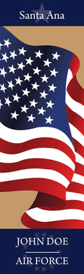 Waving Flag Honors Single Vinyl Banner Dekra-Lite