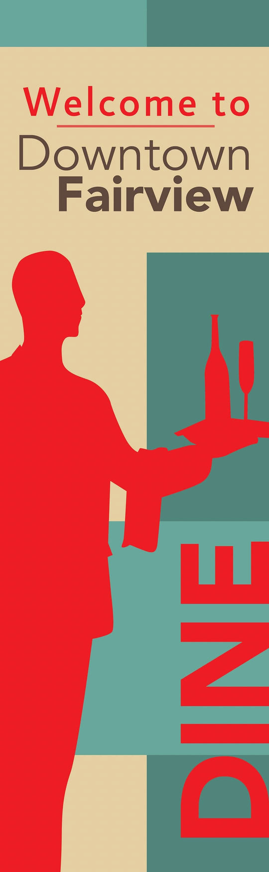 Welcome Dine Single Vinyl Banner