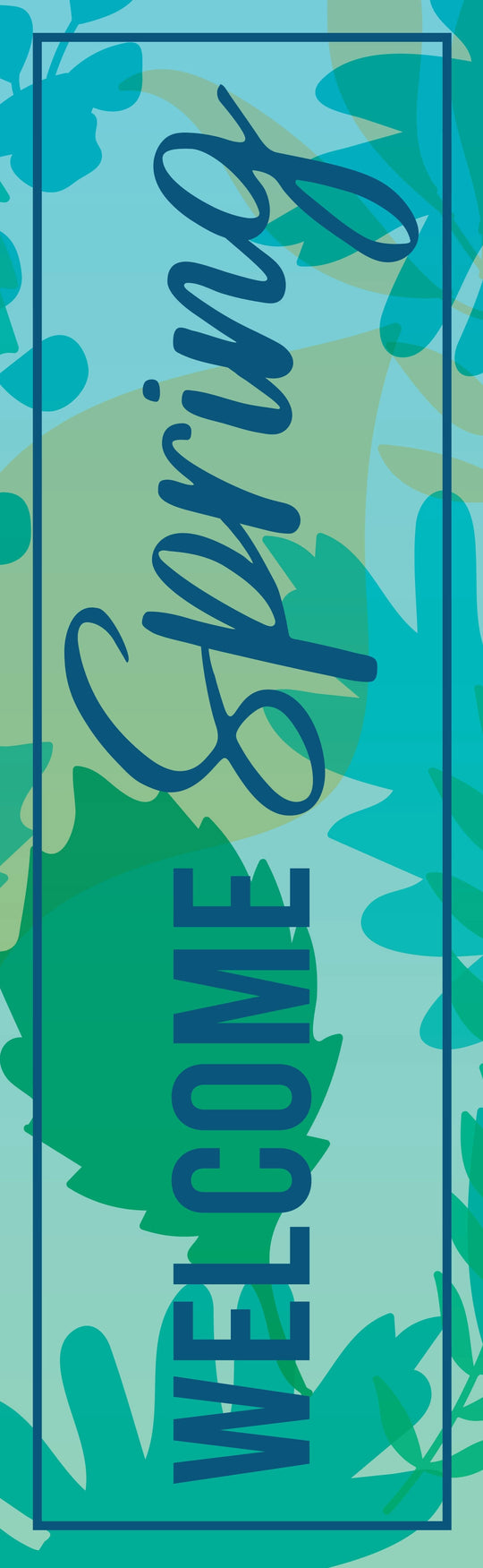 Welcome Spring - Flower Background Single Vinyl Banner