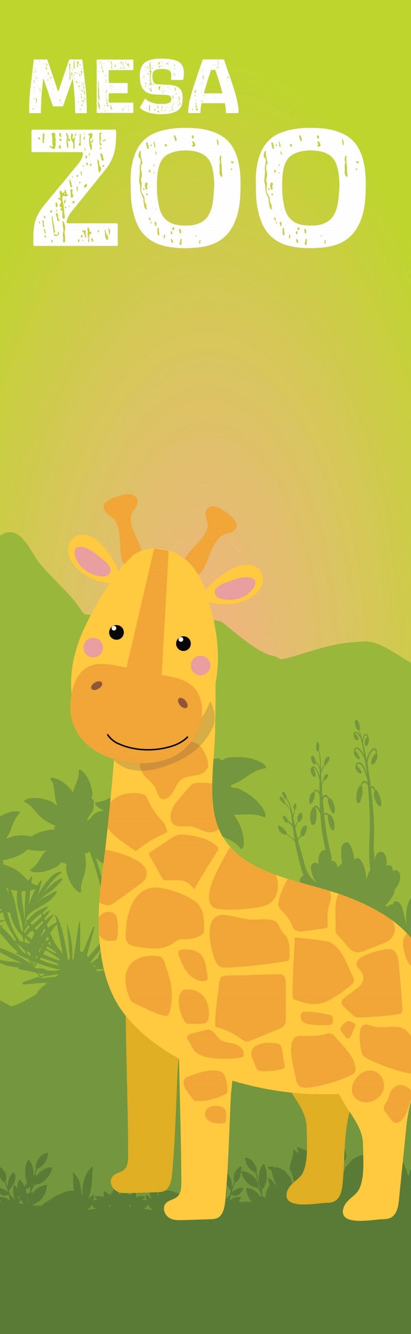 Welcome to the Zoo - Giraffe Single Vinyl Banner