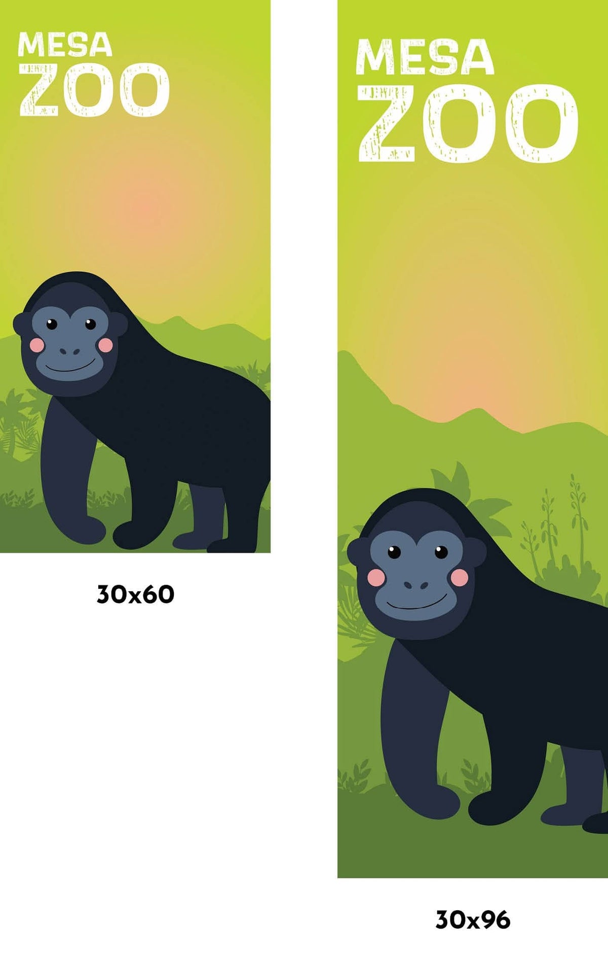 Welcome to the Zoo - Gorilla Single Vinyl Banner