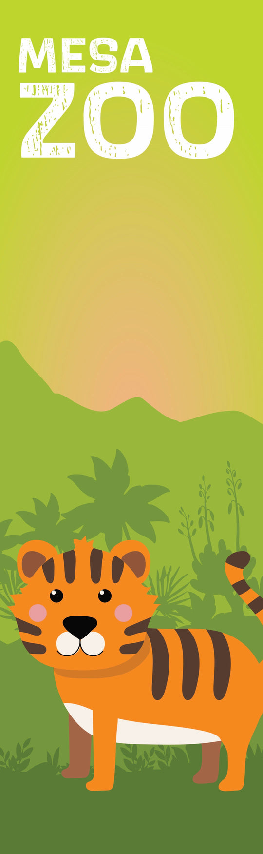 Welcome to the Zoo - Tiger Single Vinyl Banner