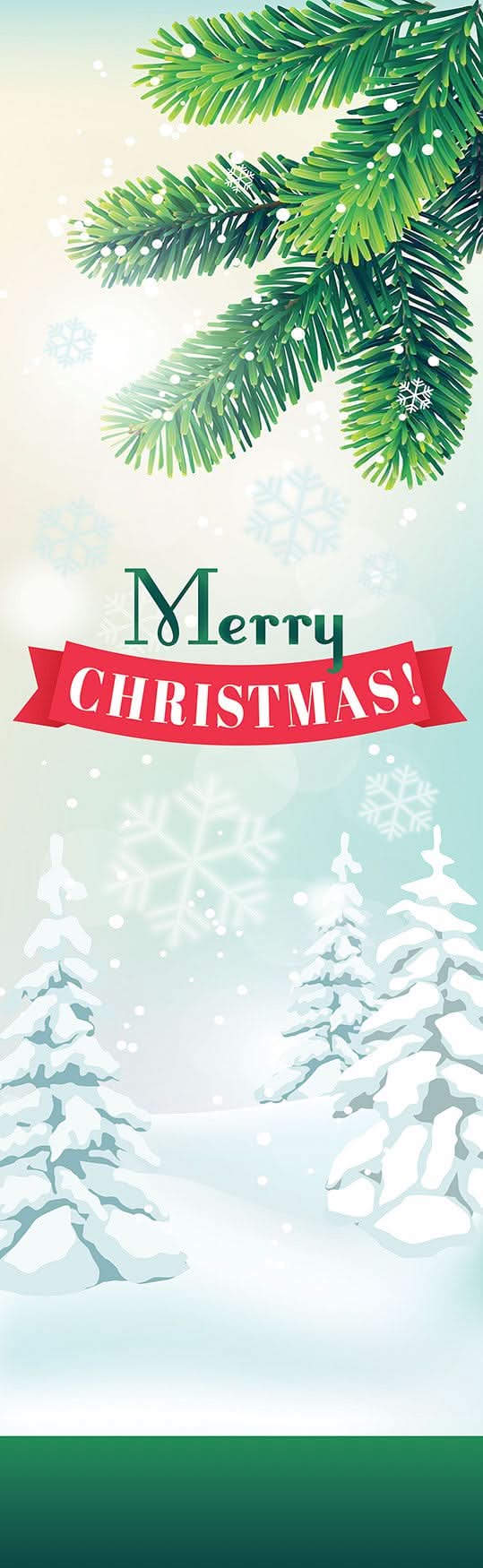 White Christmas Single Vinyl Banner