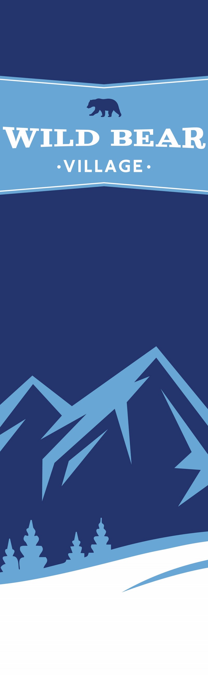 Wild Bear Village Mountain Single Vinyl Banner