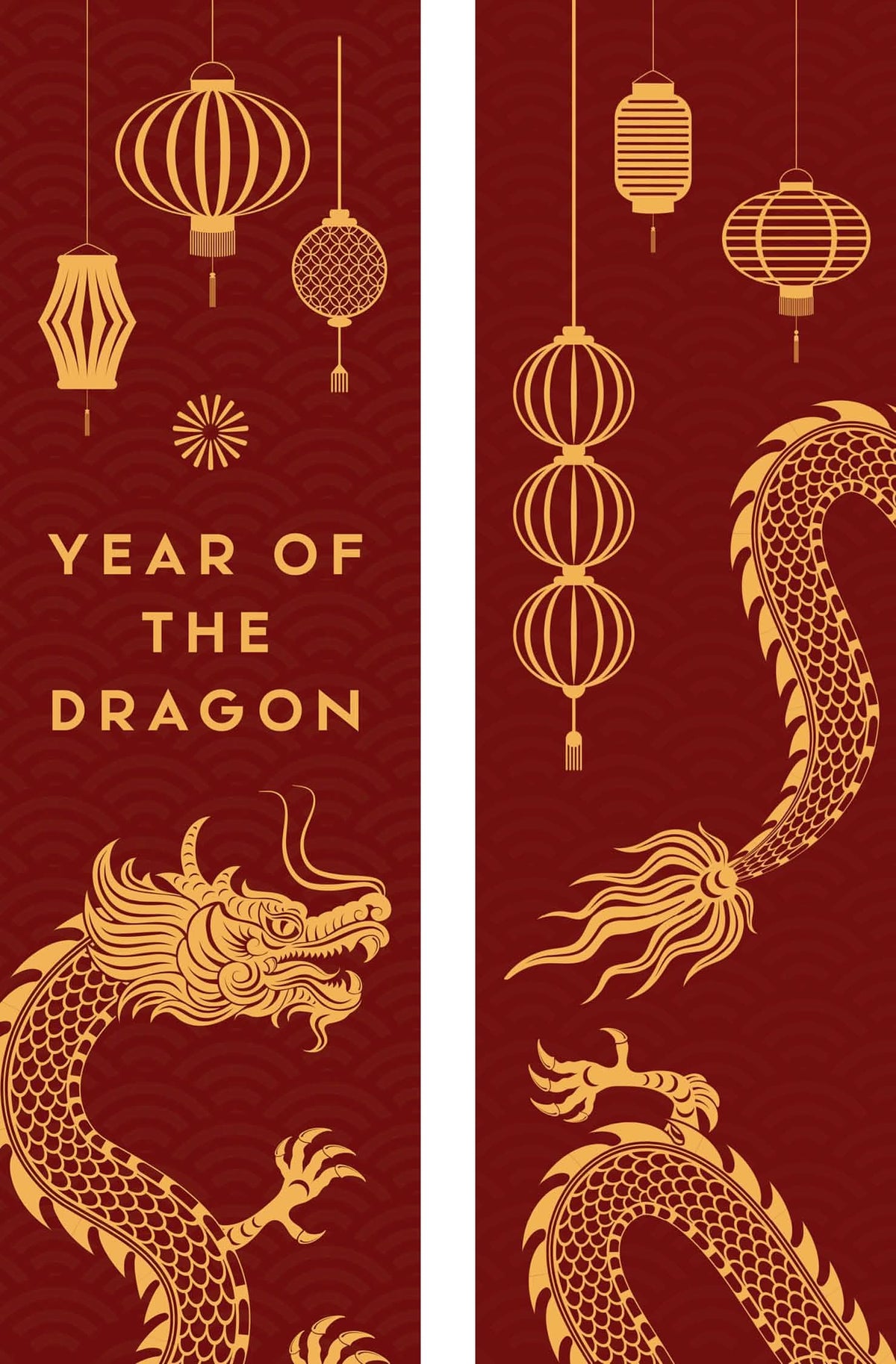 Year of the Dragon Double Vinyl Banner