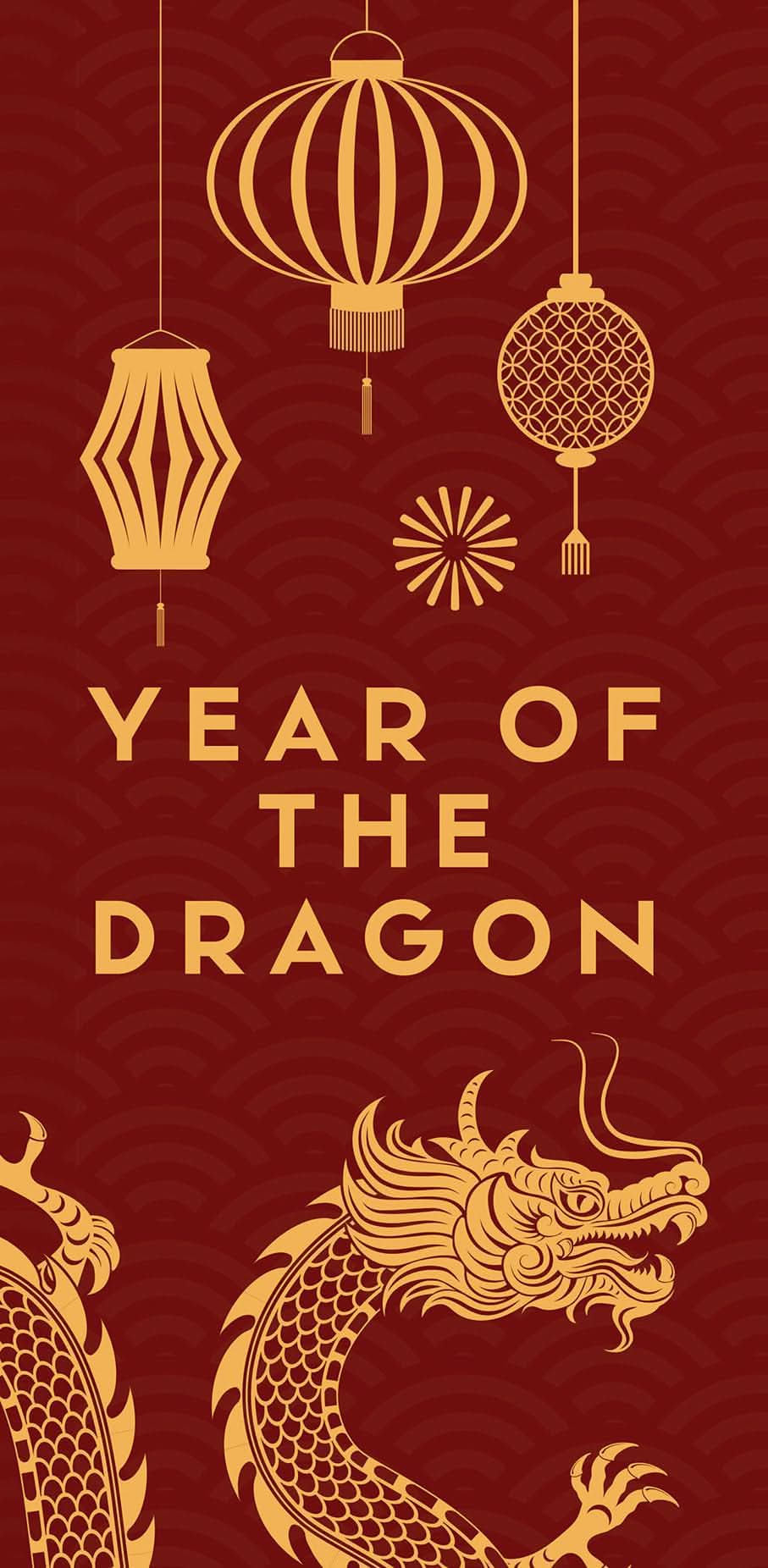 Year of the Dragon Double Vinyl Banner