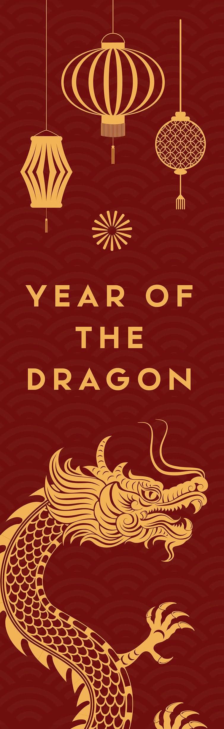 Year of the Dragon Double Vinyl Banner