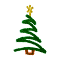 Dekra-Lite 7' Green Zig Zag Tree LED Lit Pole Mount