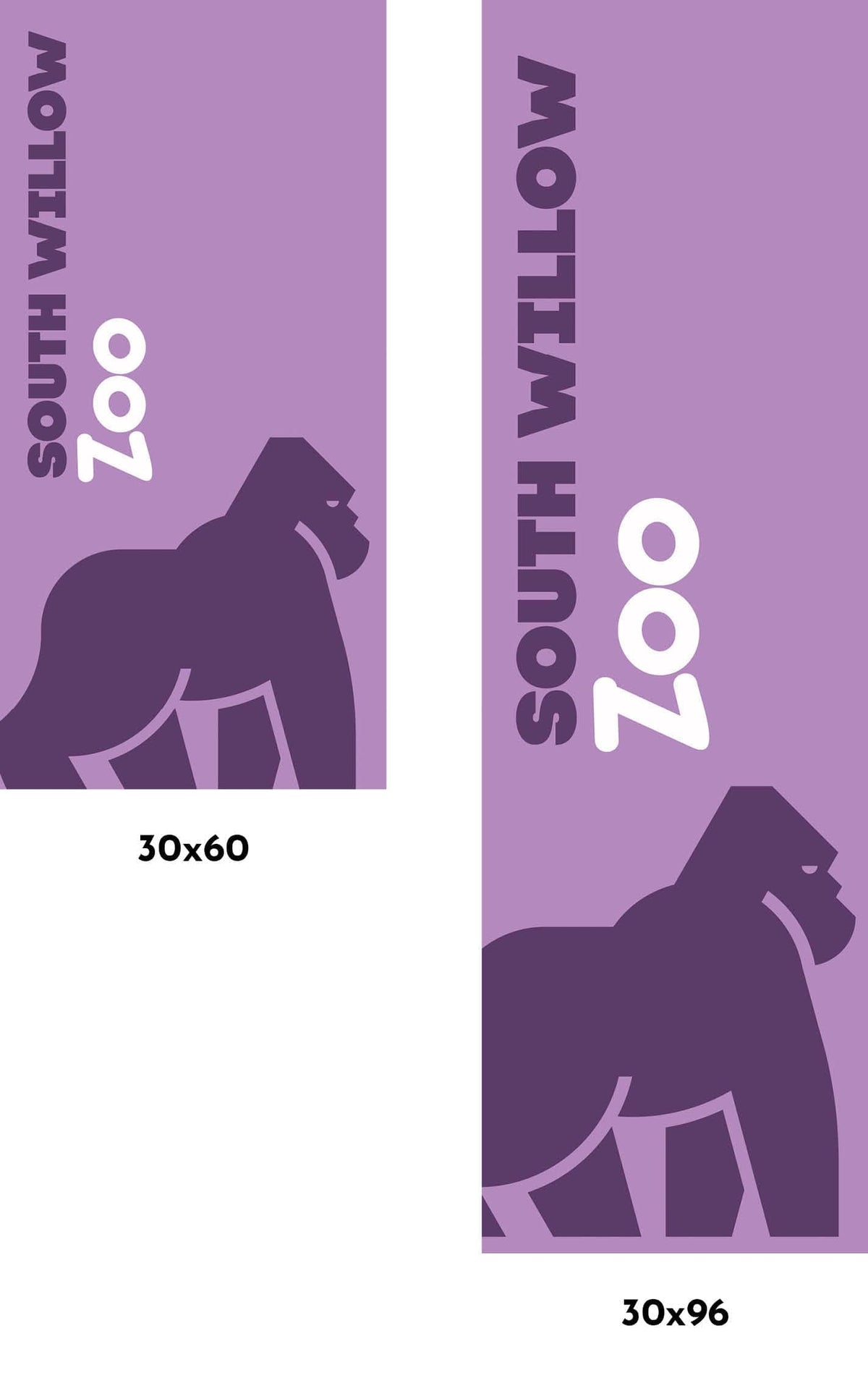 Zoo - Gorilla Exhibit Single Vinyl Banner