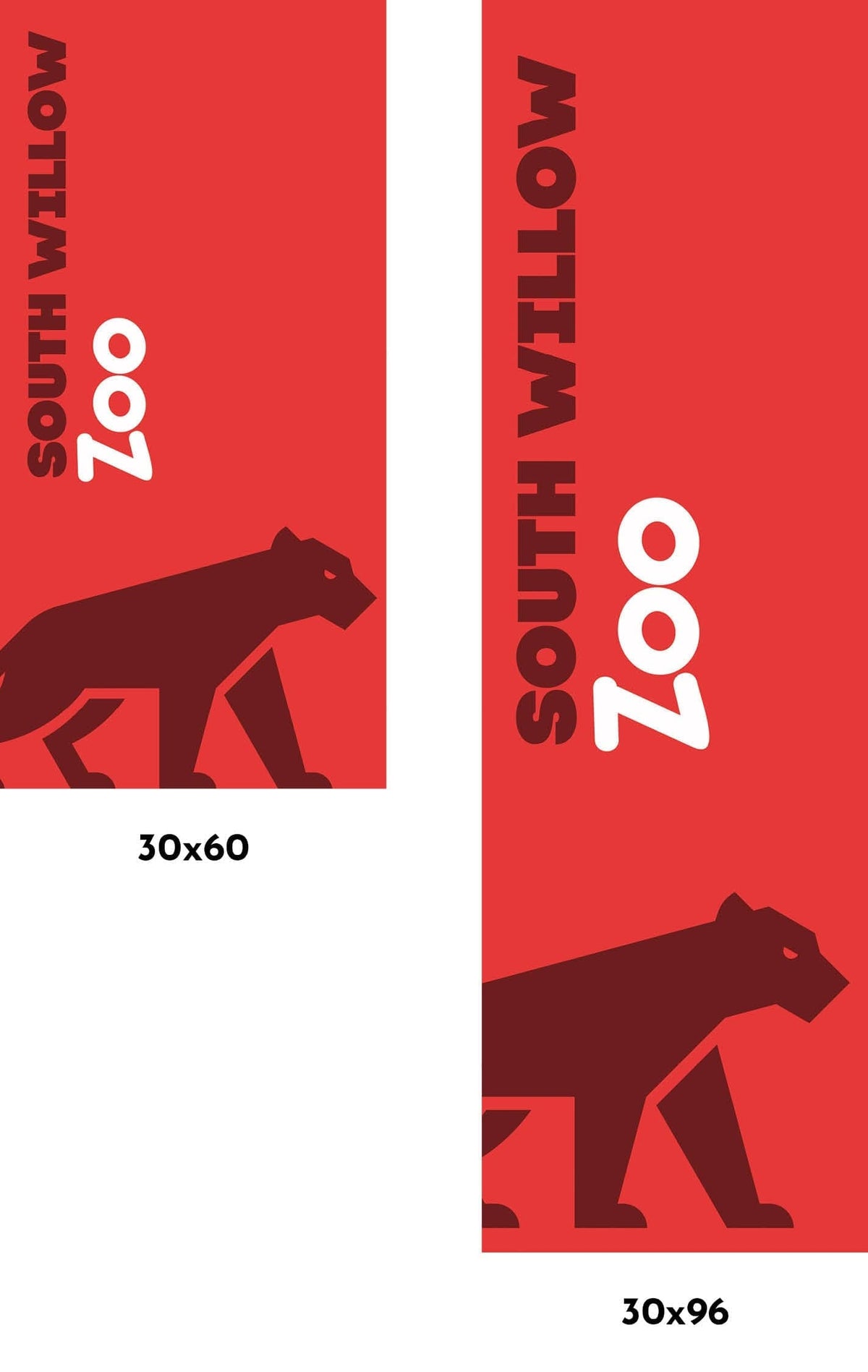 Zoo - Panther Exhibit Single Vinyl Banner