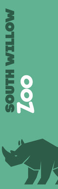 Zoo - Rhino Exhibit Single Vinyl Banner Dekra-Lite