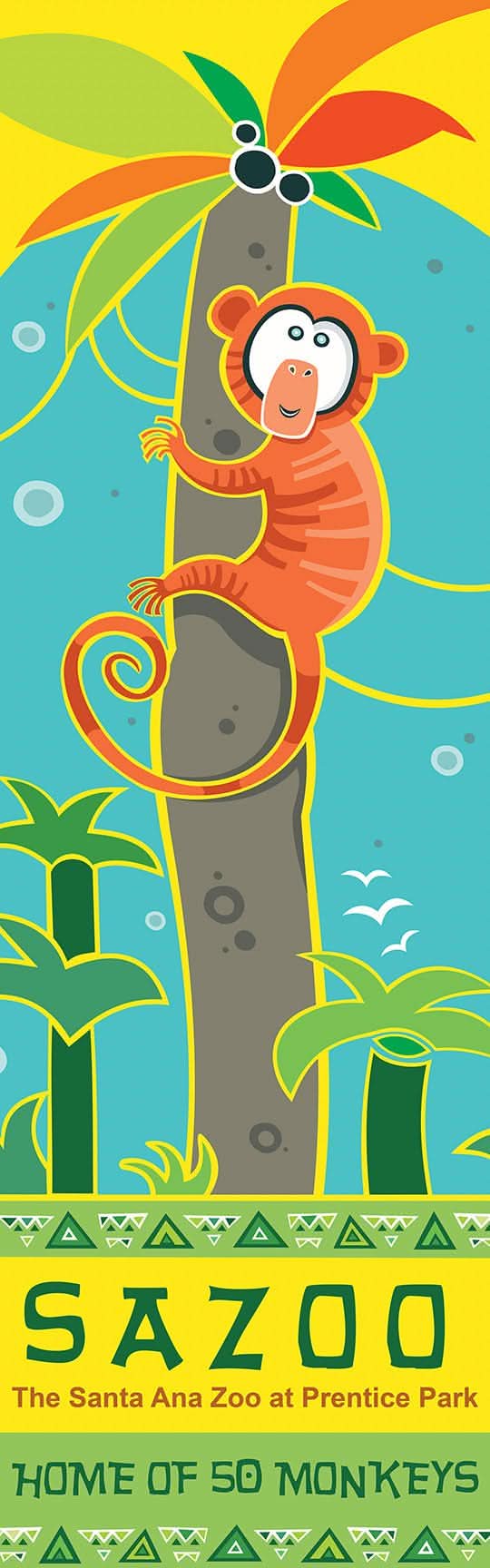 Zoo Monkey Single Vinyl Banner