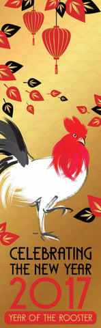 Dekra-Lite 30" x 96" Single Vinyl White Rooster Banner