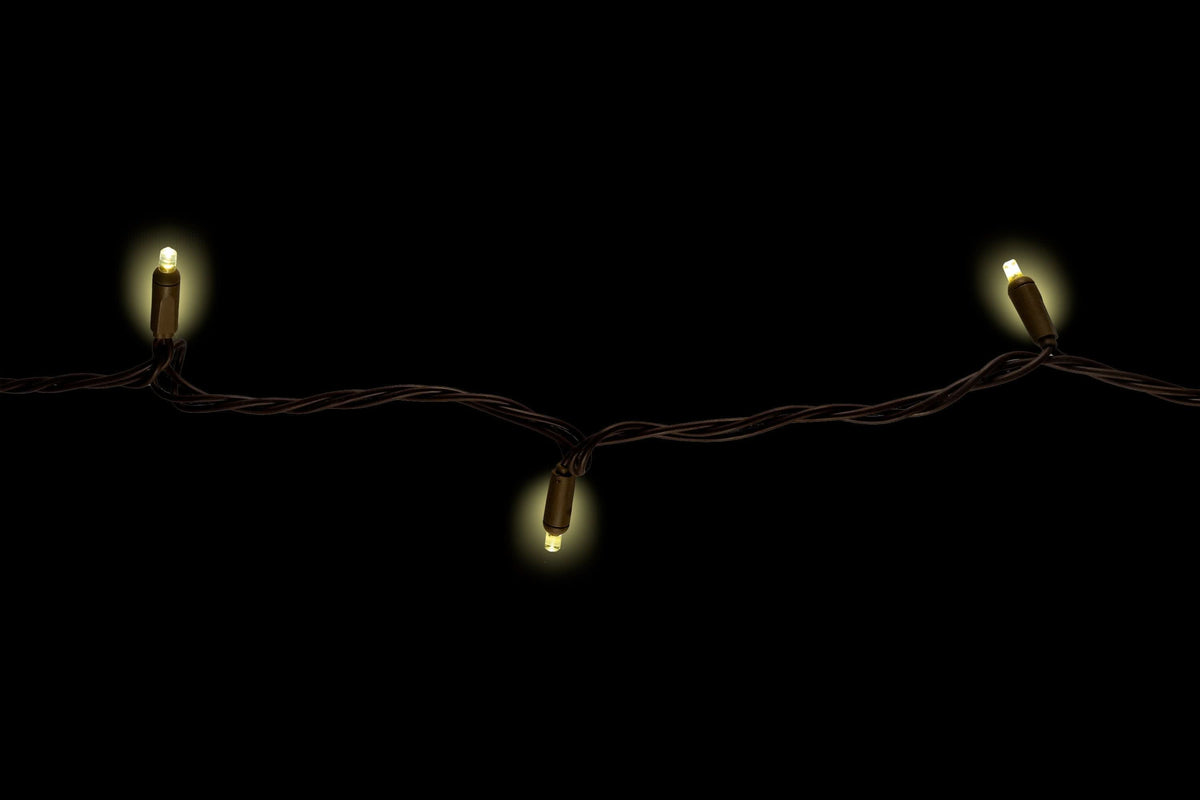 Dekra-Lite 5 mm Reflective LED Mini Lights with Brown Wire Strand
