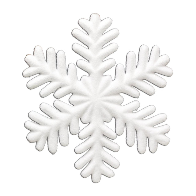 Dekra-Lite Frosted White Iced Flat Snowflakes 13.5"
