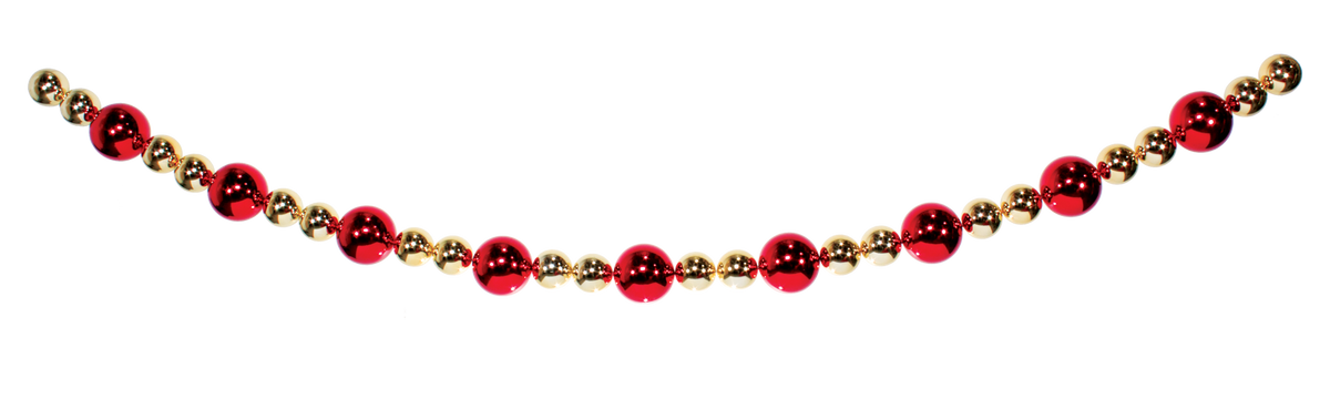 Dekra-Lite Red and Gold Giant Bead Ornament Stringers