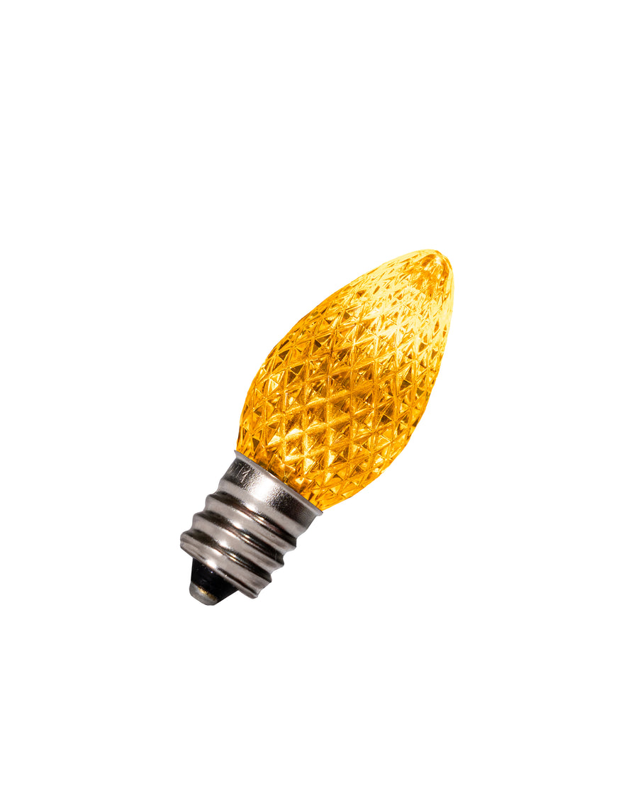 Dekra-Lite LED C7 Yellow Faceted Bulb