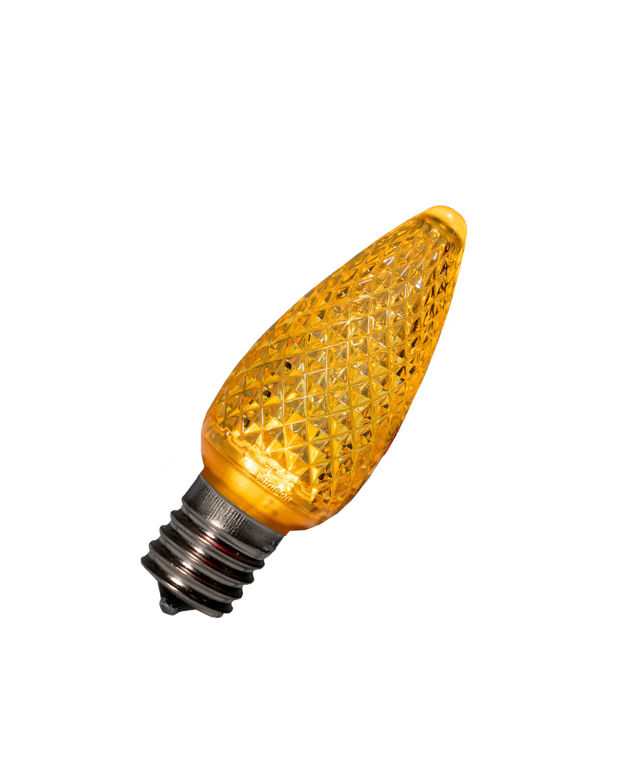 Dekra-Lite LED C9 Yellow Faceted Bulb