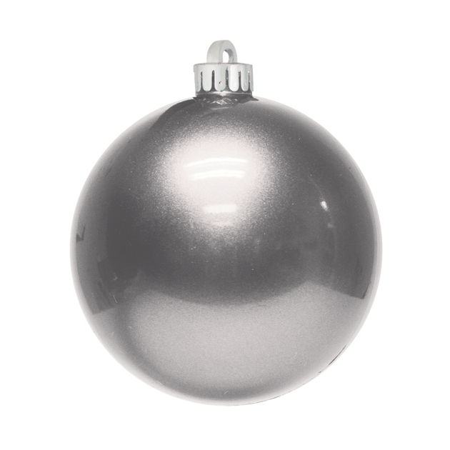 Dekra-Lite 8" Silver Candy Apple Ornament