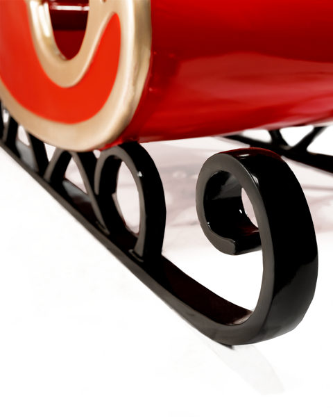 Dekra-Lite Cherry Red Santa Claus Monogram Sleigh Close Up Runners