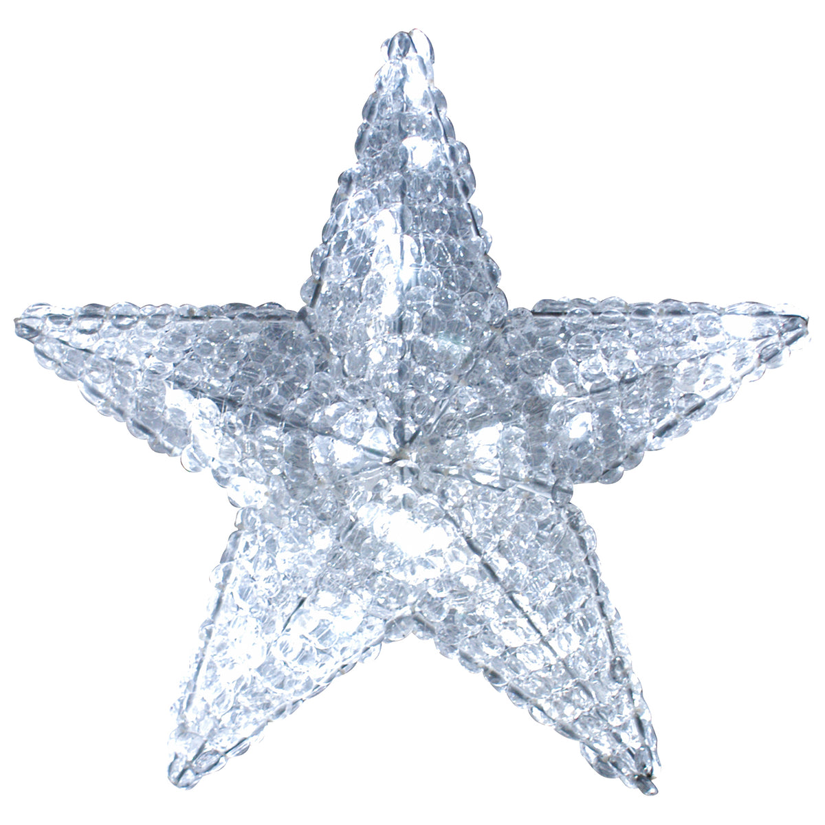 Dekra-Lite Cool White Crystal Star Tree Topper