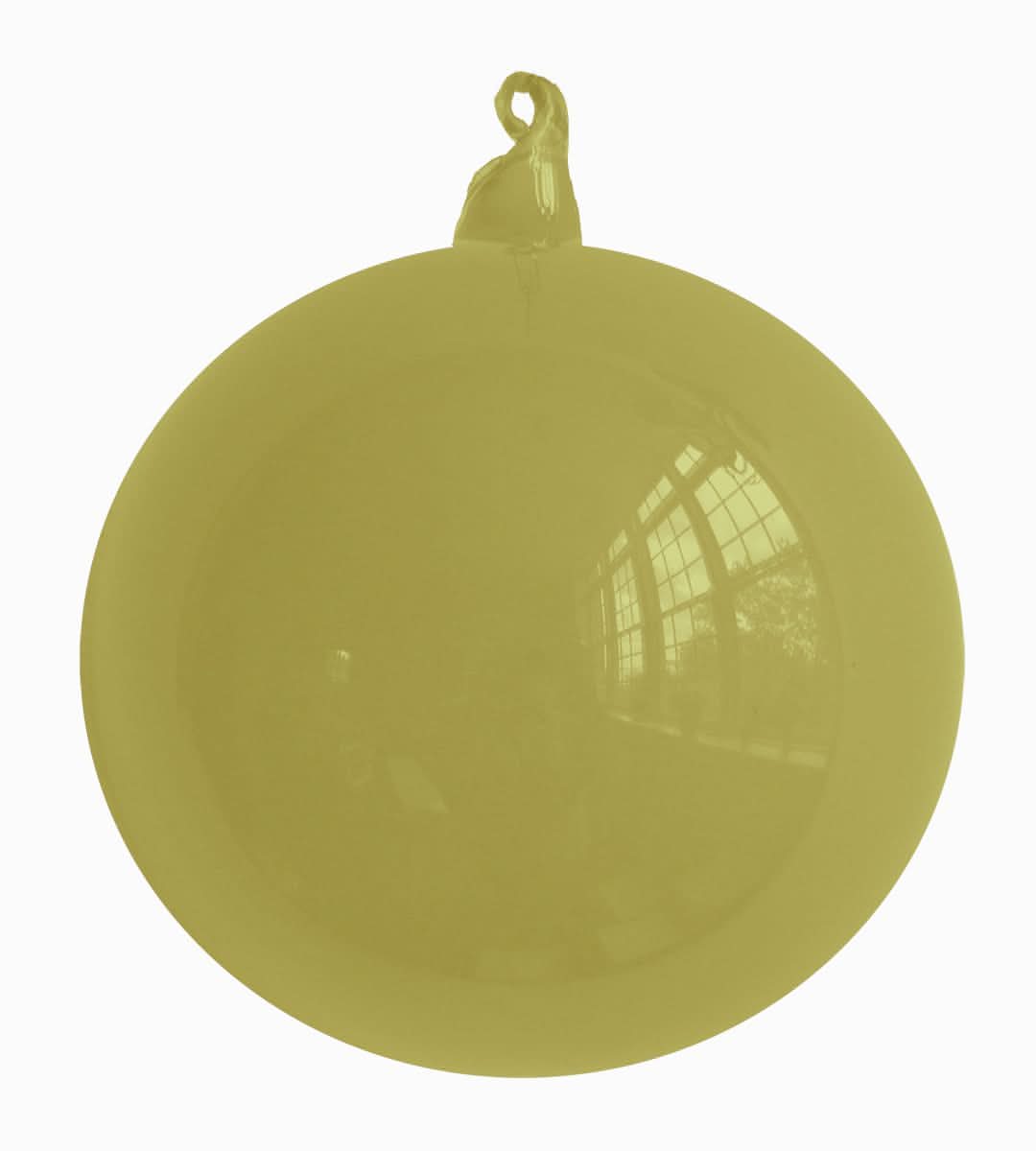Dekra-Lite Olive Designer Glass Round Ornament