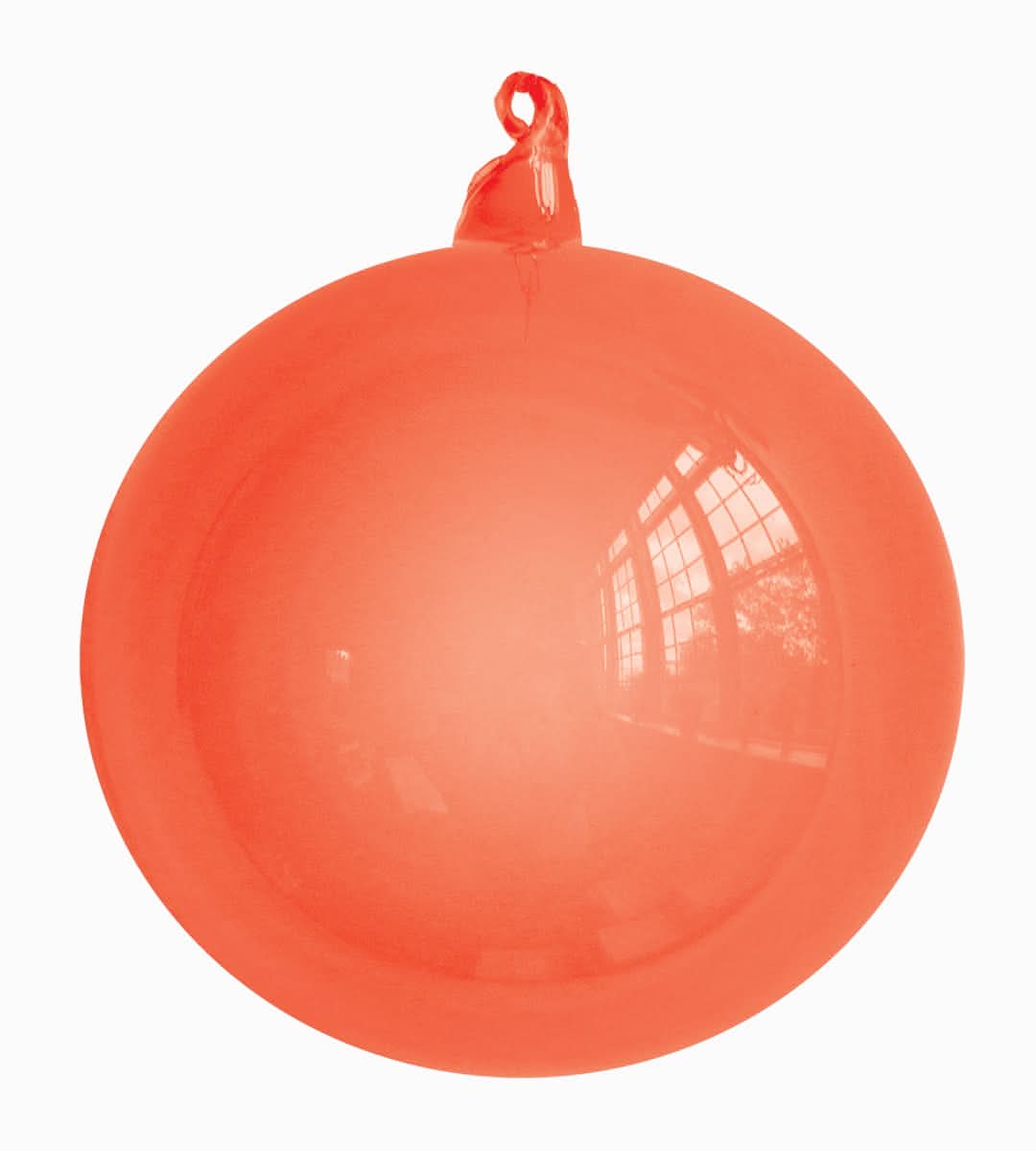 Dekra-Lite Orange Designer Glass Round Ornament