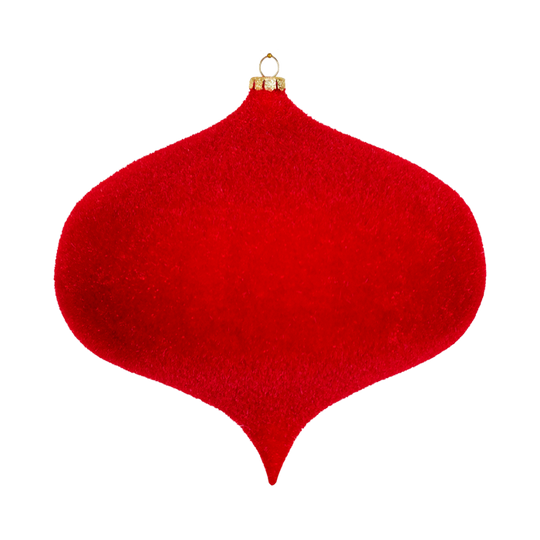 Flocked Onion Ornaments