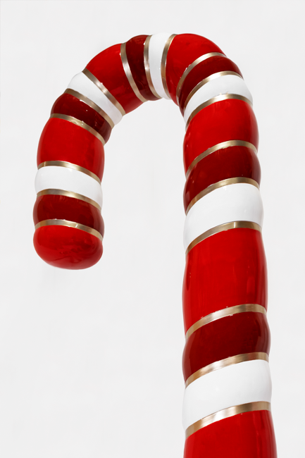 Dekra-Lite 12' Giant Fiberglass Candy Cane Close Up Top Half