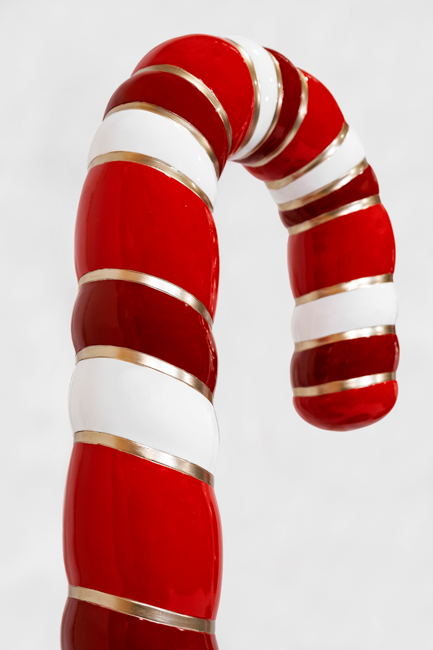 Dekra-Lite 6' Giant Fiberglass Candy Cane Close Up Top Half