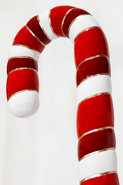 Dekra-Lite 9' Giant Fiberglass Candy Cane Close Up Top Half