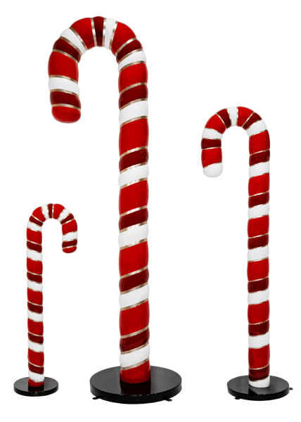 Dekra-Lite Giant Fiberglass Candy Canes All Sizes