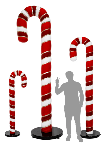 Dekra-Lite Giant Fiberglass Candy Canes All Sizes with Scale