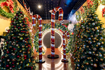 Dekra-Lite Giant Fiberglass Candy Canes Showroom All Sizes