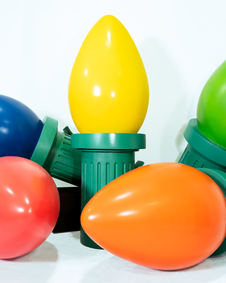 Dekra-Lite Giant Fiberglass Light Bulbs All Colors Close Up 4