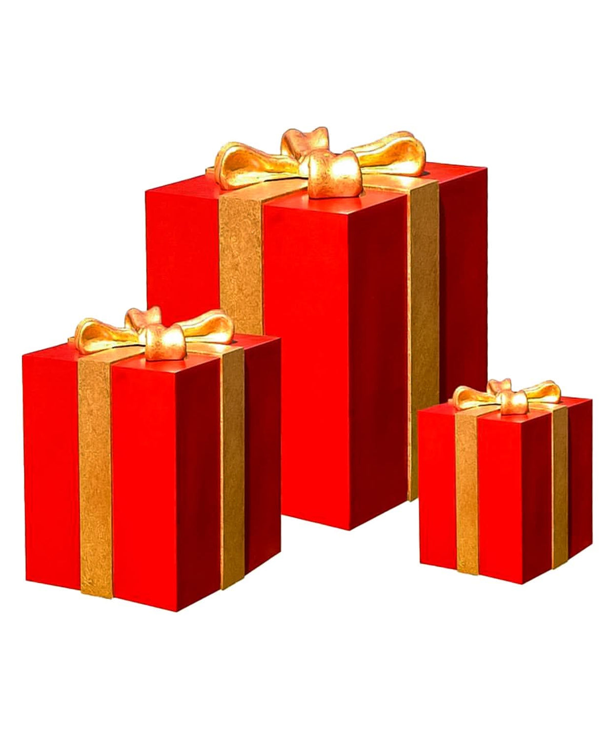 Dekra-Lite Red Fiberglass Gift Box Trio