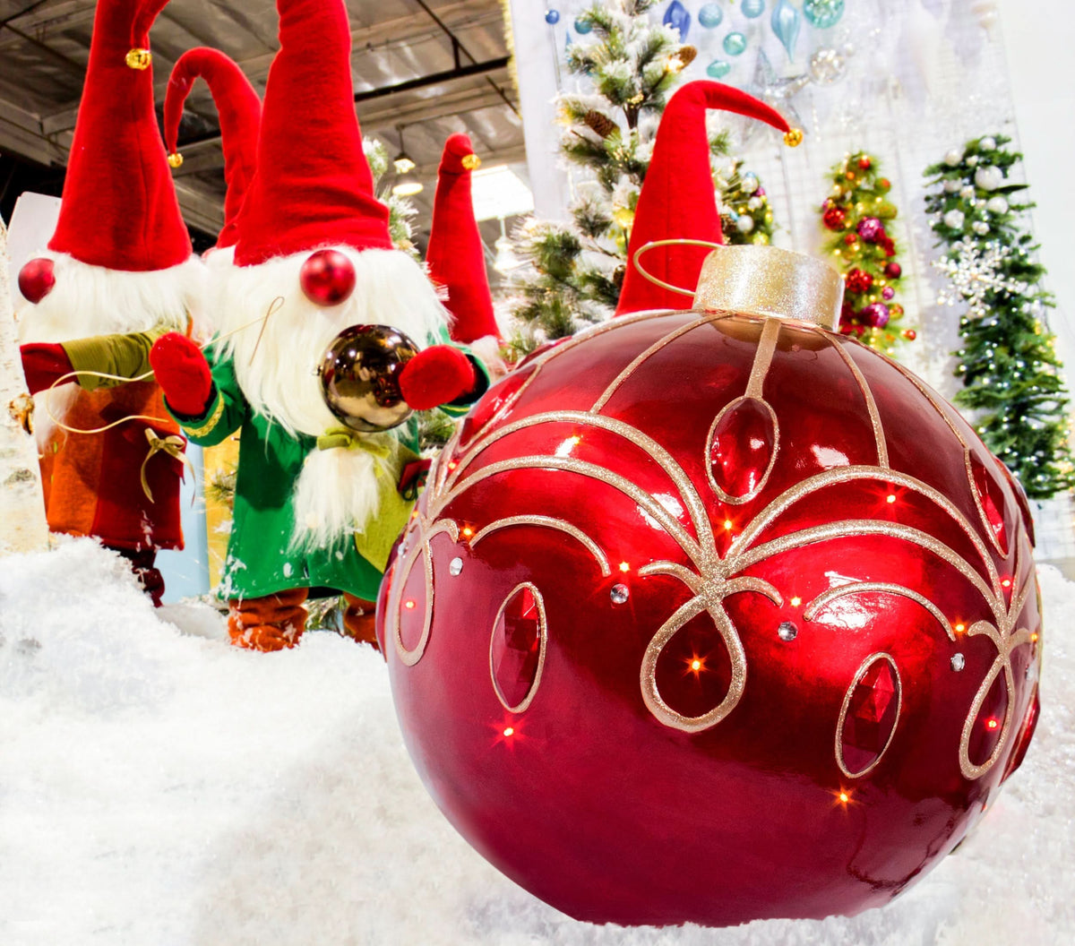 Dekra-Lite 24" Red Lit Ornament Display